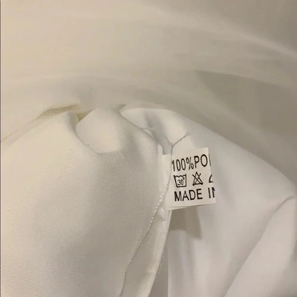 Crystal Beaded Long Wedding Dress Strapless Sleeveless Size 2 New - Picture 6 of 16